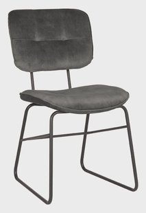 LABEL51 Eetkamerstoel 'Dez', Velvet, kleur Antraciet