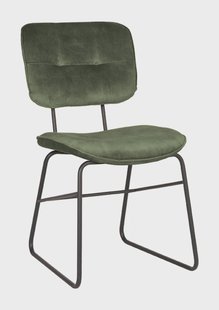 LABEL51 Eetkamerstoel 'Dez', Velvet, kleur Groen
