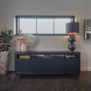 Richmond Dressoir 'Oakura' Eikenhout 190cm, kleur zwart