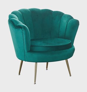 Artistiq Fauteuil 'Lizzy', Velvet, kleur Groen