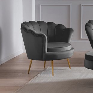 Artistiq Fauteuil 'Lizzy', Velvet, kleur Zwart