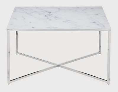 Artistiq Salontafel 'Chloè', 80cm, Marmerlook, kleur Wit