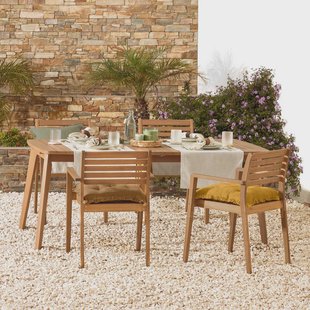 Kave Home Uitschuifbare Tuintafel 'Hanzel' 183-240 x 100cm, kleur Naturel