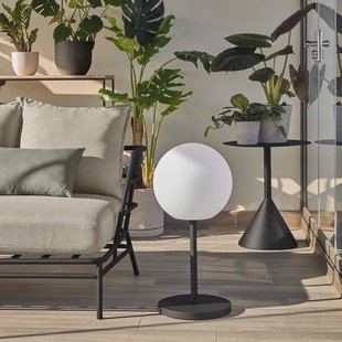 Kave Home Outdoor Tafellamp 'Dinesh' LED, met poot, kleur Zwart