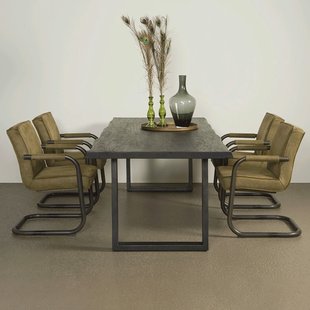 Tower Living Eettafel 'Ultimo' kleur Zwart, 200 x 100cm