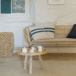 Kave Home Bijzettafel 'Glenda' 55cm, Teakhout