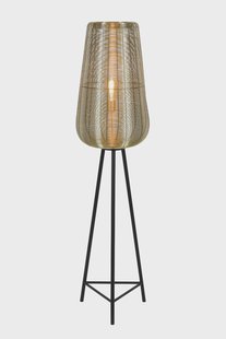 Light & Living Vloerlamp 'Adeta', goud+mat zwart, 147cm hoog