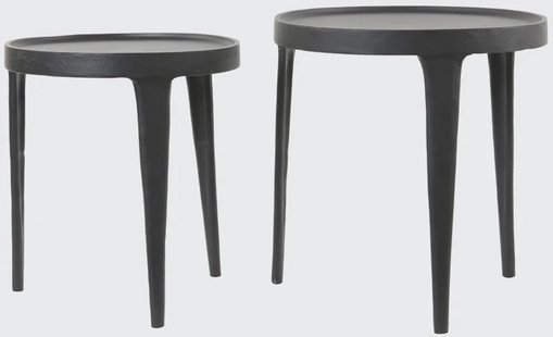 Light & Living Bijzettafel 'Tobias' Set van 2 stuks, zwart