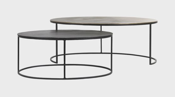 Light & Living Salontafel 'Paxson' Set van 2 stuks, kleur Antiek Brons