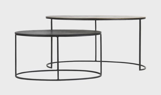 Light & Living Bijzettafel 'Paxson' Set van 2 stuks, kleur Antiek Brons