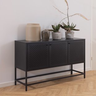 Bendt Dressoir 'Lua' zwart metaal, 125 x 75cm