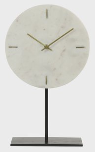 Light & Living Klok 'Moreno' op voet, kleur Wit Marmer