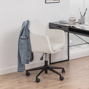 Bendt Bureaustoel 'Rikke' Velvet, kleur Zand