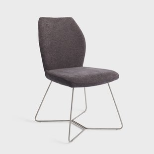 Jesper Home Eetkamerstoel 'Ikata' Beehive Steel, kleur Almost Black