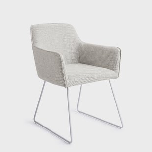 Jesper Home Eetkamerstoel 'Hofu' Slide White, kleur Checkers Charm