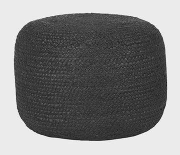 LABEL51 Poef 'Jute' kleur Zwart