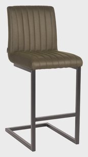 LABEL51 Barkruk 'Milo' Microfiber, kleur Groen (zithoogte 66cm)