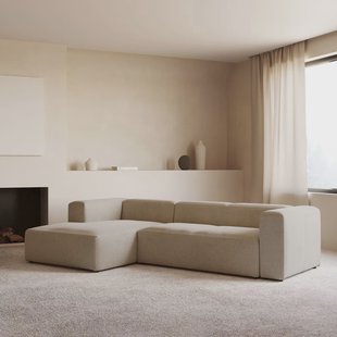 Kave Home Loungebank 'Blok' Links 300cm, kleur Beige