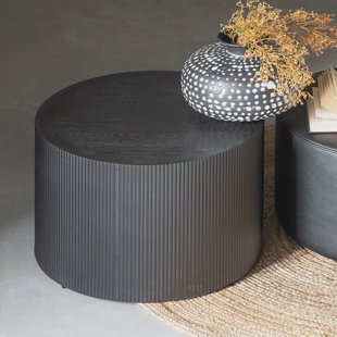 WOOOD Ronde Bijzettafel 'Sanne' ø60cm, kleur zwart