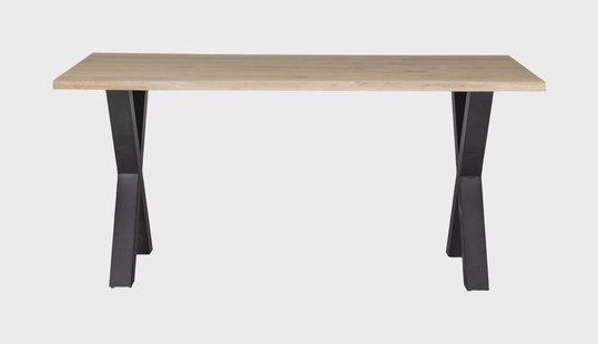 WOOOD Boomstam Eettafel 'Tablo' met X-poot, 180 x 90cm