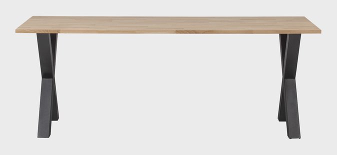 WOOOD Eettafel 'Tablo' met X-poot, 200 x 90cm