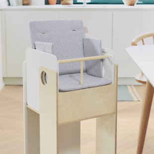 Kave Home Stoelkussen 'Nuun' t.b.v. kinderstoel, kleur Blauw