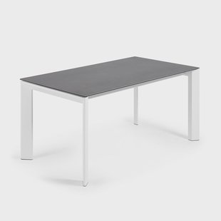 Kave Home Uitschuifbare Eettafel 'Axis' 160 - 220 x 90cm, kleur Wit
