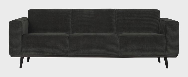 WOOOD Bank 3-zits 'Statement' Rib, kleur Graphite