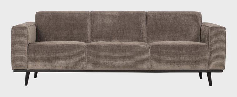 WOOOD Bank 3-zits 'Statement' Rib, kleur Taupe