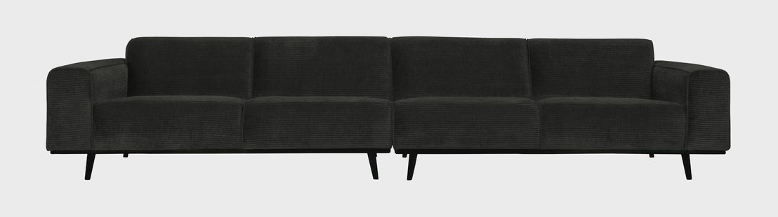 WOOOD Bank 'Statement' 4-zits XL, Rib, kleur Graphite