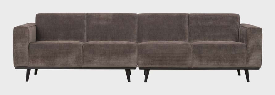 WOOOD Bank 'Statement' 4-zits, Rib, kleur Taupe