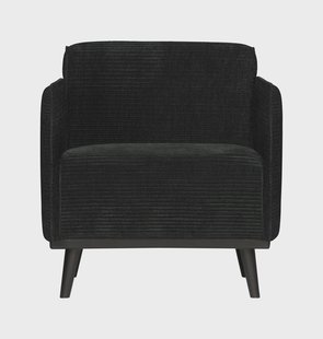 WOOOD Fauteuil 'Statement' Met Armleuning, Rib, kleur Graphite