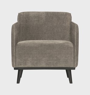 WOOOD Fauteuil 'Statement' Met Armleuning, Rib, kleur Clay