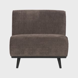 WOOOD Bank 'Statement' 1-zits Element, Rib, kleur Taupe