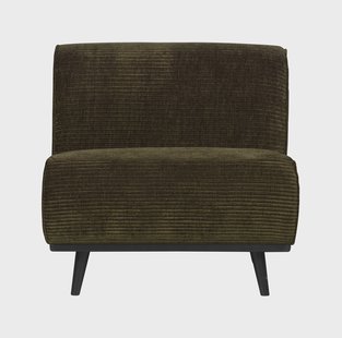 WOOOD Bank 'Statement' 1-zits Element, Rib, kleur Warm Groen