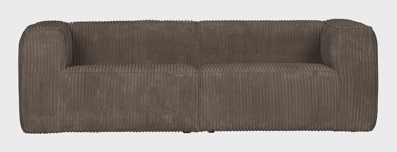 WOOOD Bank 'Bean' 3,5-zits, Rib, kleur Mud