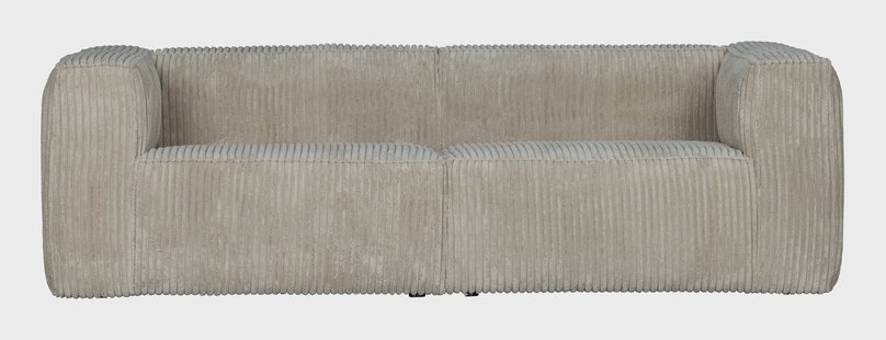 WOOOD Bank 'Bean' 3,5-zits, Rib, kleur Naturel