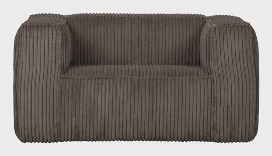 WOOOD Fauteuil 'Bean' Rib, kleur Mud