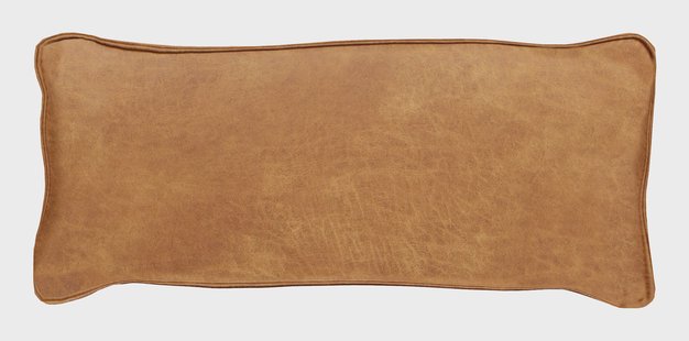WOOOD Sierkussen 'Bean' 30 x 70cm, Recycle leer, kleur Cognac
