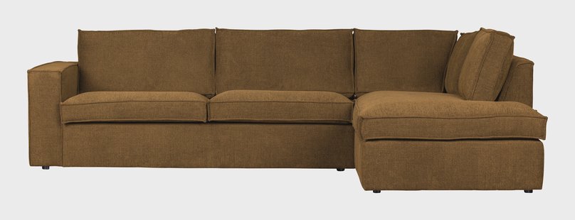 WOOOD Hoekbank 'Freddie' Rechts, Melange, kleur Brons