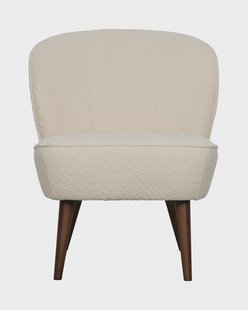 WOOOD Fauteuil 'Sara' Bouclé, kleur Creme