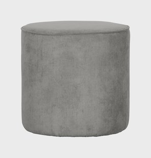 WOOOD Poef 'Sara' Hoog, Rib, kleur Vergrijsd Groen