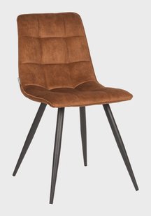 LABEL51 Eetkamerstoel 'Jelt' Velvet, kleur Oker