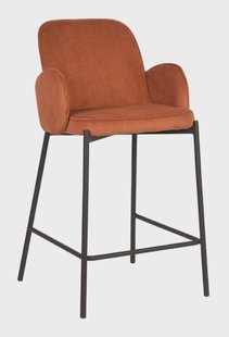 LABEL51 Barkruk 'Jari' Rib, kleur Roest (zithoogte 65cm)