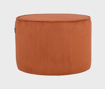 LABEL51 Poef 'Tibo' Rib, kleur Roest