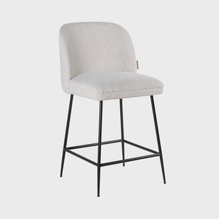 Richmond Barstoel 'Pullitzer' Bouclé, kleur Wit (zithoogte 69cm)