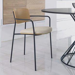 Kave Home Eetkamerstoel 'Maureen' Eiken, kleur Zwart