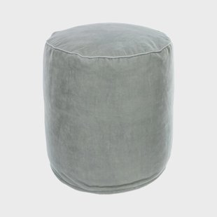 Kave Home Poef 'Brunetta' Velvet, kleur Lichtblauw