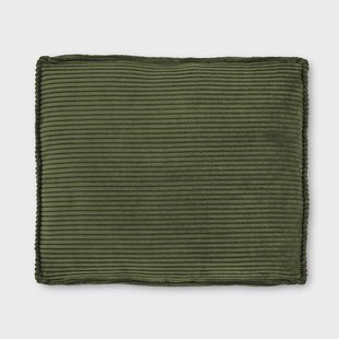 Kave Home Kussen 'Blok' 50 x 60cm, Rib, kleur Donkergroen