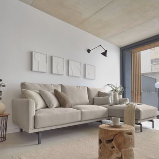 Kave Home 3-zits Loungebank 'Galene' Rechts, kleur Beige